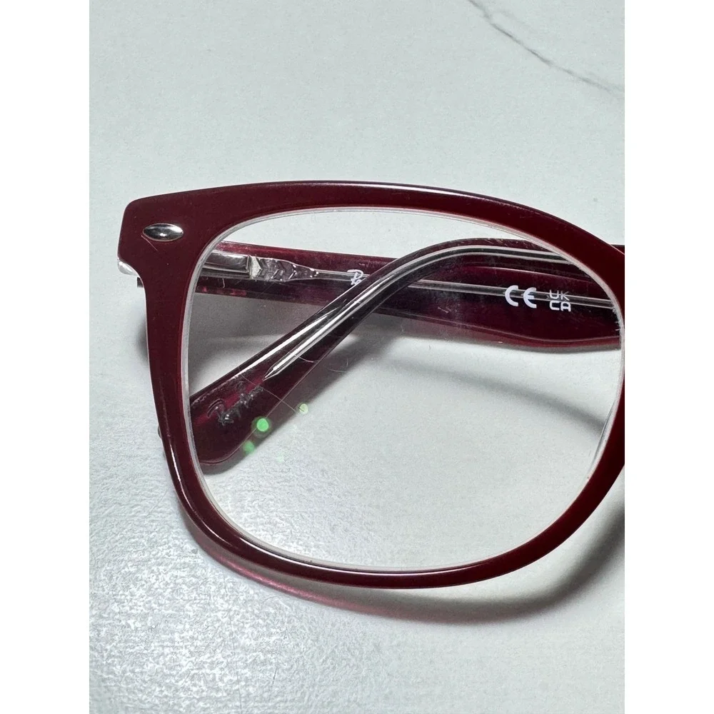 Ray-Ban RB 5285 5738 Bordeaux Red Square Eyeglasses Frames 53-19 145